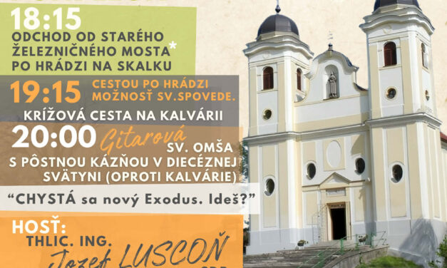 UPC Oznamy Svätý Týždeň a Veľká Noc 2026